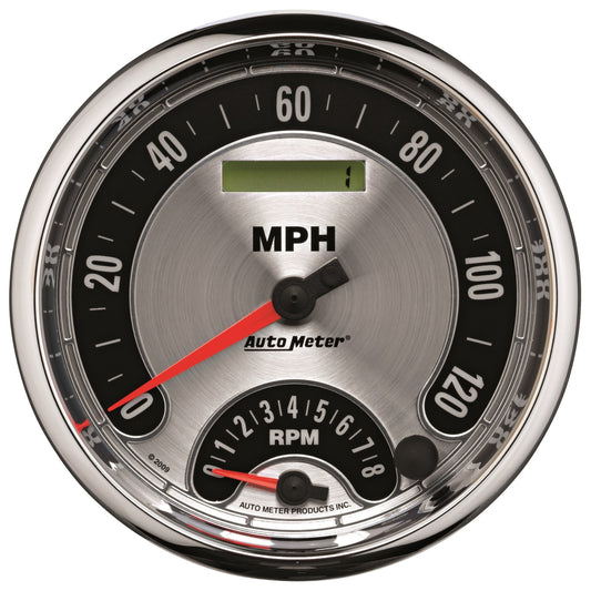 AutoMeter 5 in. TACHOMETER/SPEEDOMETER COMBO 8K RPM/120 MPH AMERICAN MUSCLE 1295