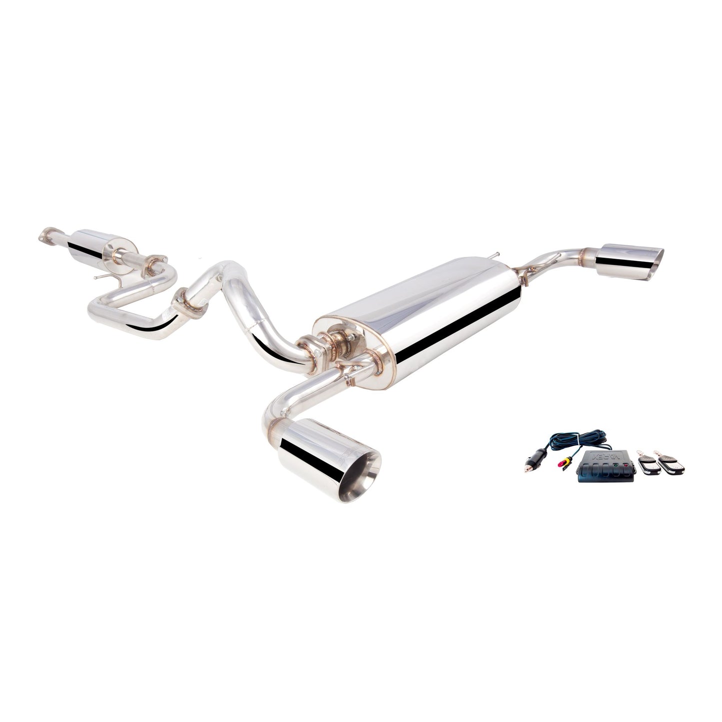 XFORCE Mazda 3 SP25 Hatch Back 2010+ Stainless Steel 2.5" High Flow Cat-Back System With Varex Middle Muffler; Exhaust System Kit ES-MZ3-25-VMK-CBS