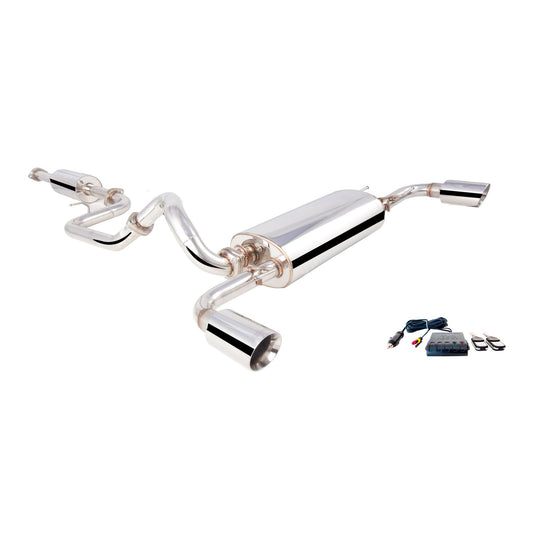 XFORCE Mazda 3 SP25 Hatch Back 2010+ Stainless Steel 2.5" High Flow Cat-Back System With Varex Middle Muffler; Exhaust System Kit ES-MZ3-25-VMK-CBS