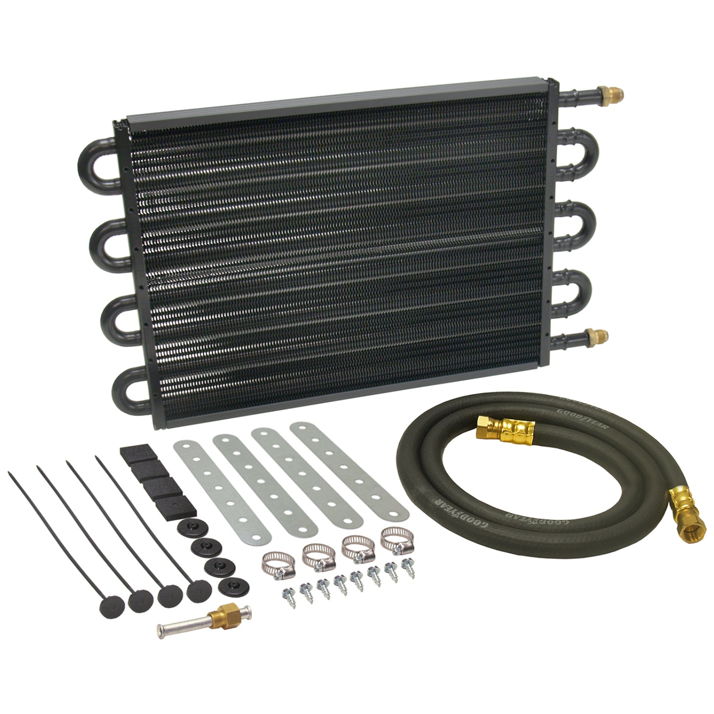 Derale 8 Pass 18" Series 7000 Copper/Aluminum Tube&Fin Transmission Cooler Kit, -6AN 13304