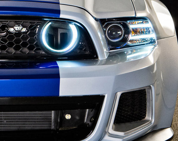 Oracle Lighting 1334-001 - Ford Mustang 2010-2013 ORACLE WP LED Fog Halo Kit (Grill Style)