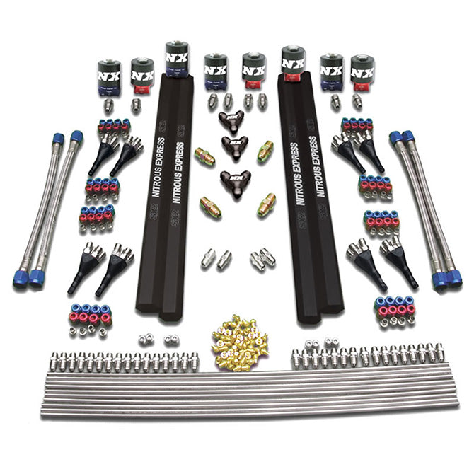 Nitrous Express 8-CYL SX2 NOZZLE INTAKE PLUMBING KIT (INCL. ALL NECESSARY HARDWARE) NX-13387