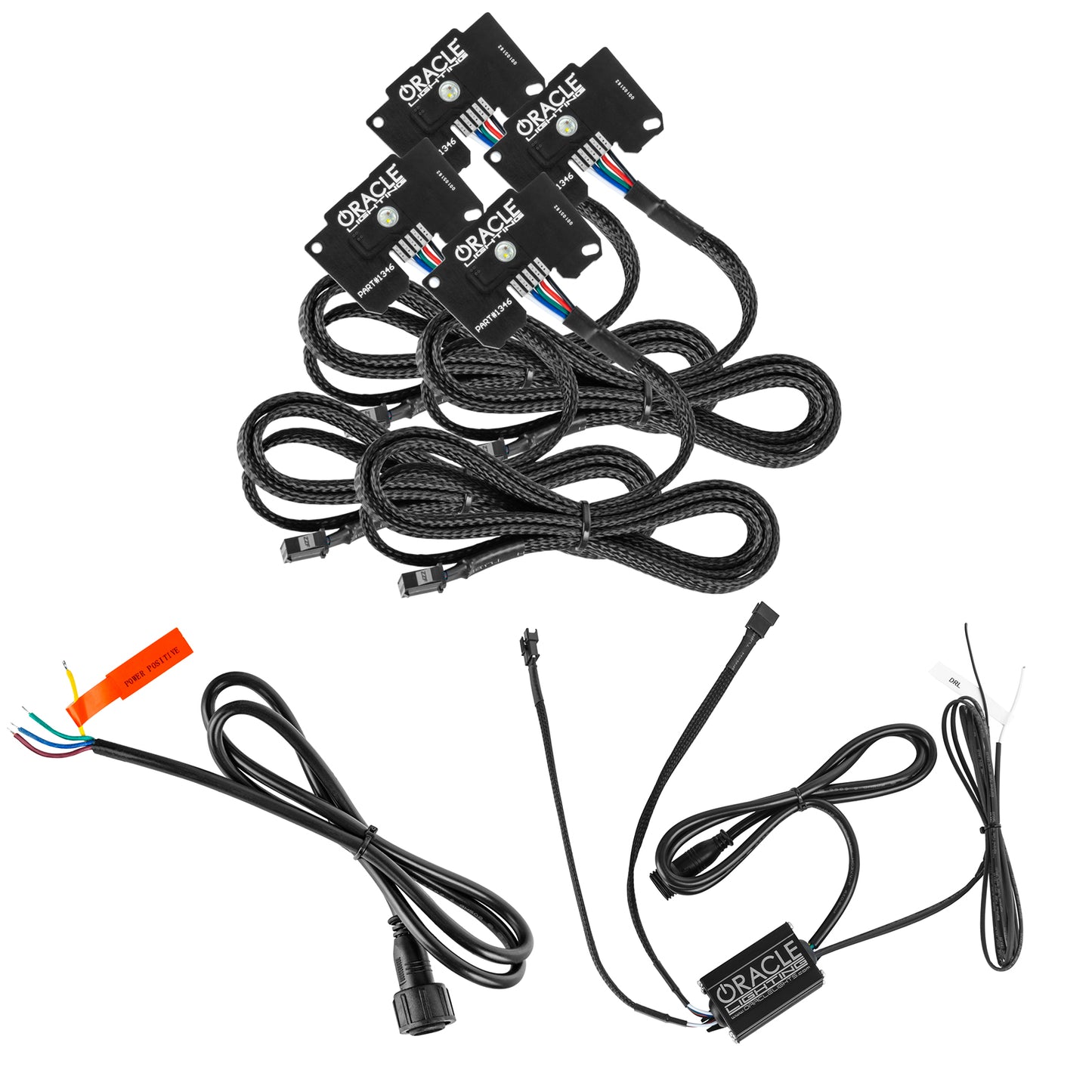 Oracle Lighting 1346-334 - Jeep Wrangler JL ORACLE ColorSHIFT RGB+W DRL Upgrade