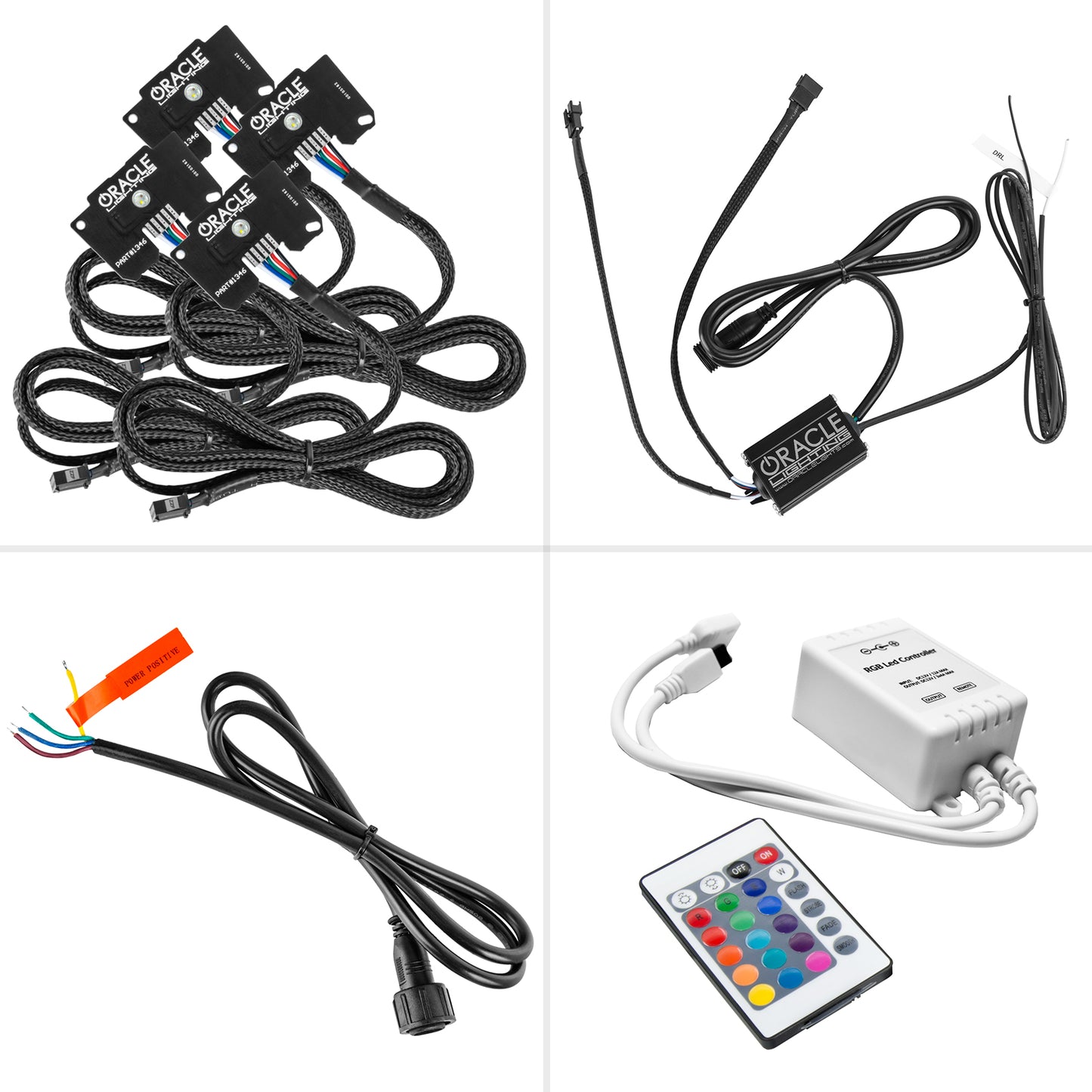 Oracle Lighting 1346-504 - Jeep Wrangler JL ORACLE ColorSHIFT RGB+W DRL Upgrade