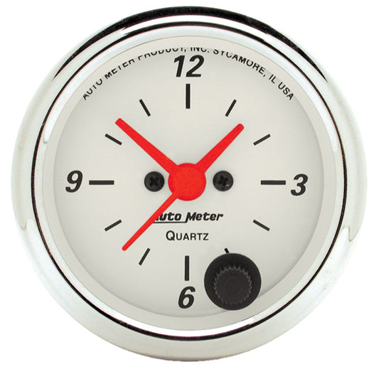 AutoMeter 2-1/16 in. CLOCK 12 HOUR ARCTIC WHITE 1385