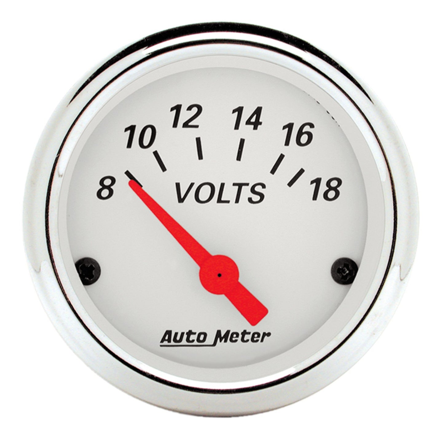 AutoMeter 2-1/16 in. VOLTMETER 8-18V ARCTIC WHITE 1391