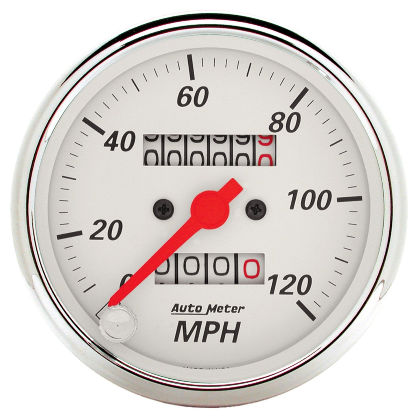 AutoMeter 3-1/8 in. SPEEDOMETER 0-120 MPH ARCTIC WHITE 1396
