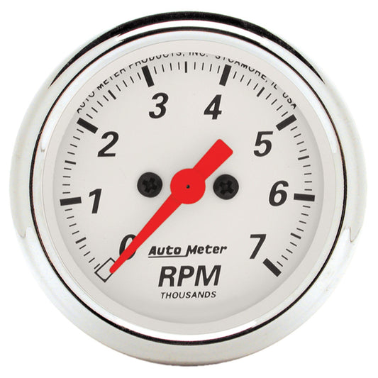 AutoMeter 2-1/16 in. IN-DASH TACHOMETER 0-7000 RPM ARCTIC WHITE 1397