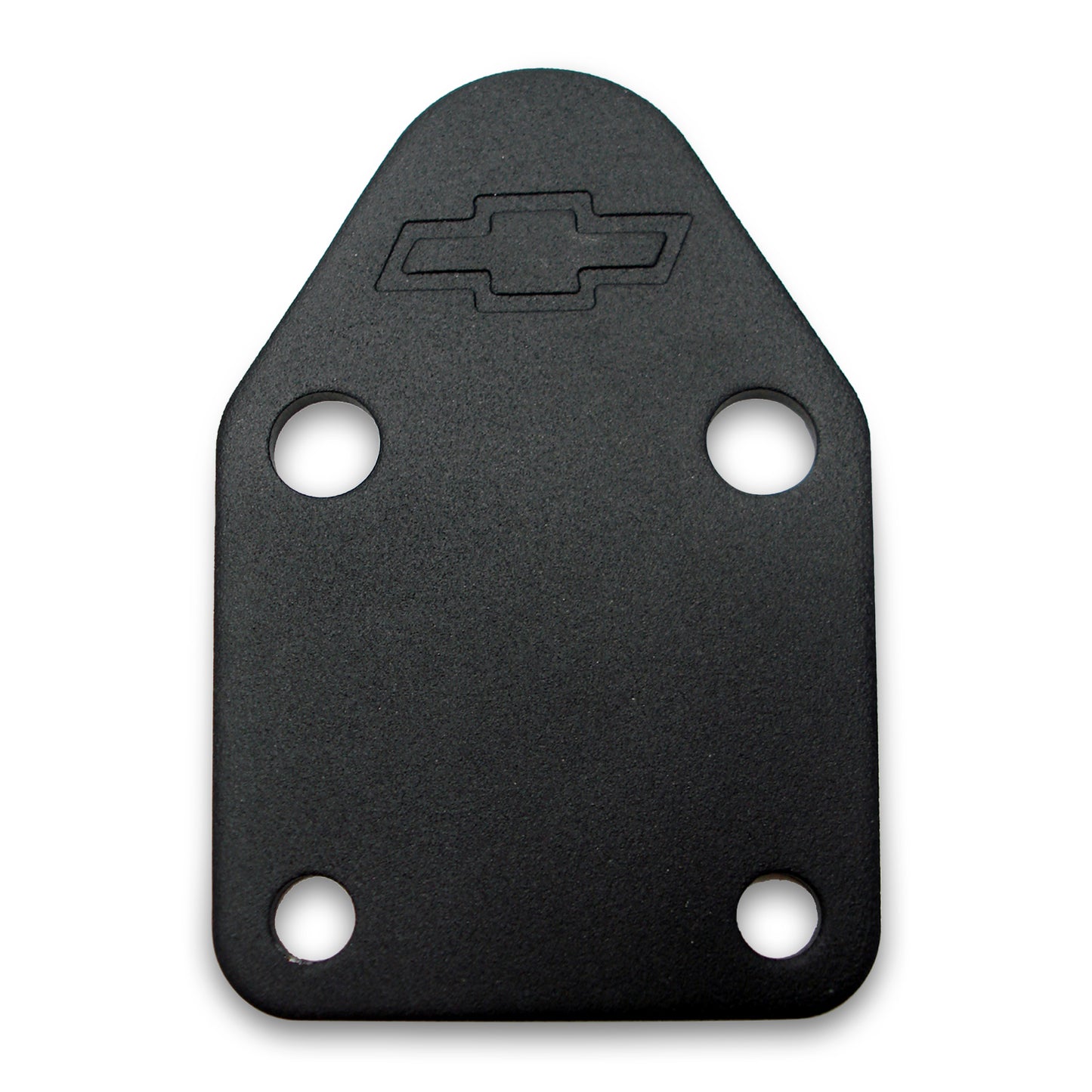 Proform Fuel Pump Block-Off Plate; Black Crinkle with Bowtie; Fits SB Chevy V8 Engines 141-212