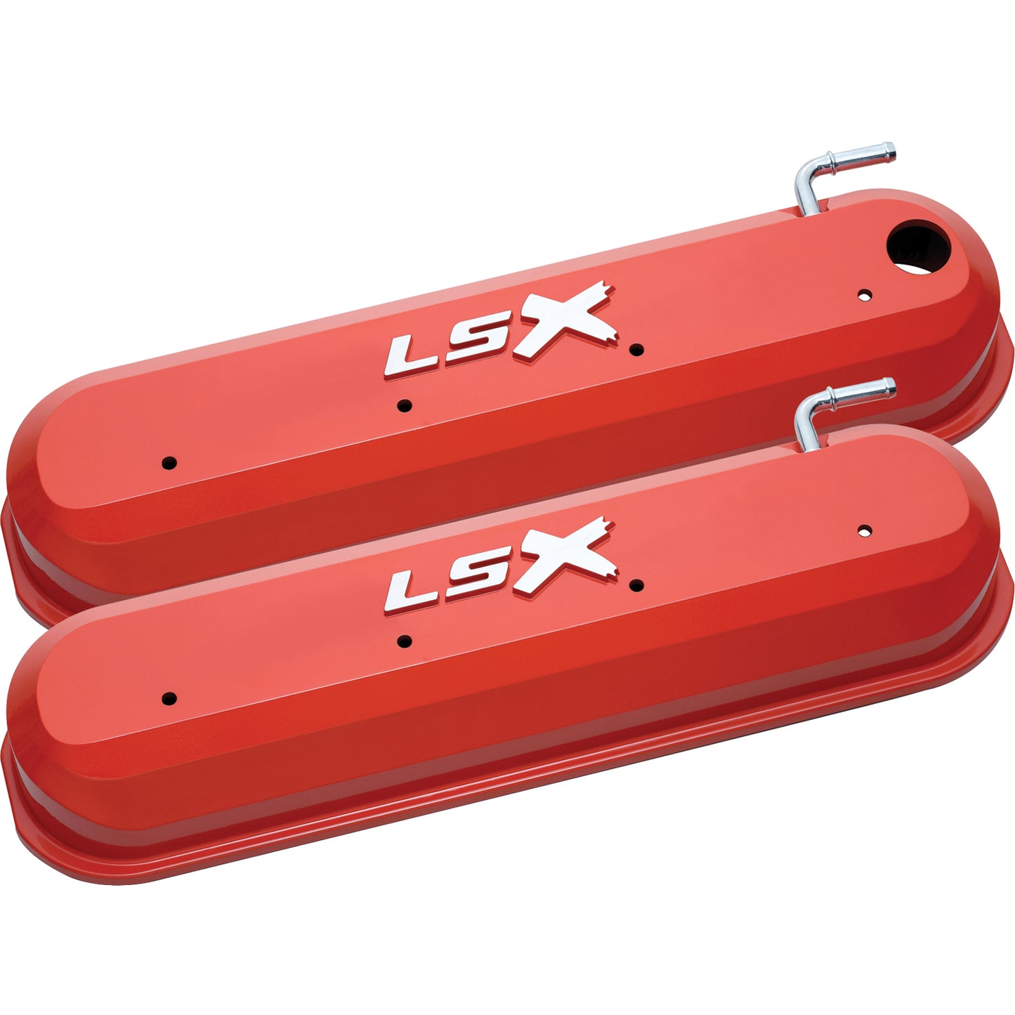 Proform Raised "LSX" Emblem Aluminum Valve Covers, Chevy Orange, LS Engines 141-257