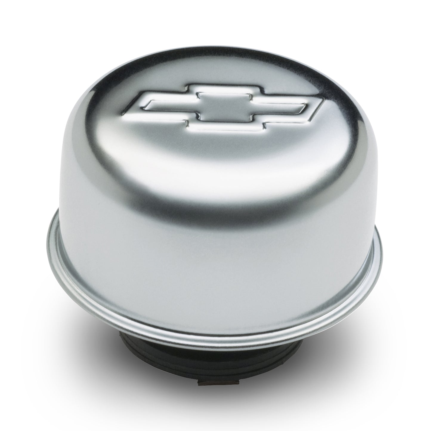 Proform Valve Cover Breather Cap; Chrome; Twist-On Type; 3in. Diameter; With Bowtie Logo 141-618