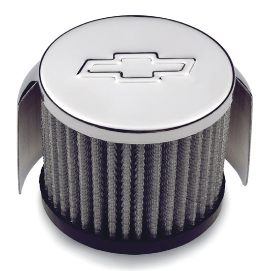 Proform Engine Valve Cover Breather Cap; Clamp-On Style; Bowtie Logo; 3 Inch Diameter 141-625