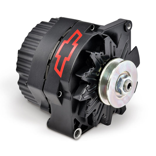 Proform Alternator; 100 AMP; GM 1-Wire Style; Red Bowtie Logo; Black Crinkle; 100% New 141-662