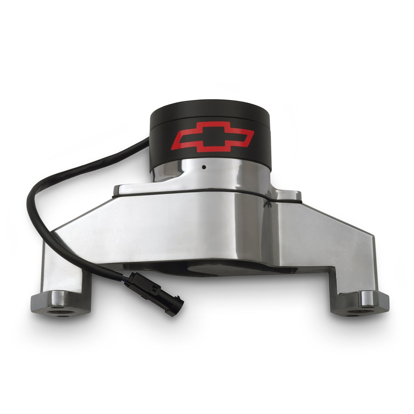 Proform Electric Engine Water Pump; Aluminum; Polished with Bowtie Logo; Fits BB Chevy 141-670