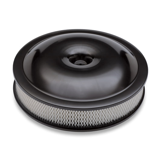 Proform Engine Air Cleaner Kit; Super-Light Series; 14 Inch; Aluminum; Black; No Logo 141-690