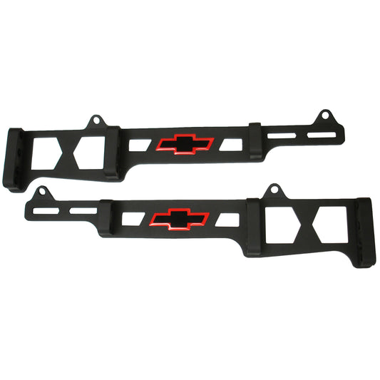 Proform Spark Plug Wire Loom Set; Linear Style; Bowtie Logo; SB Chevy; Black Crinkle 141-714