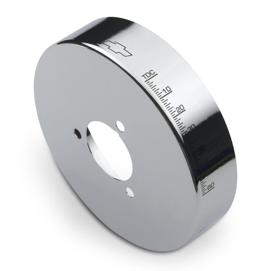 Proform Engine Harmonic Balancer Cover; For BB Chevy using 8 Inch Damper; Chrome 141-729