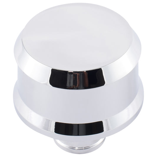 Proform Slant-Edge Aluminum Breather Cap; No Emblem; Push-In; Chrome 141-851