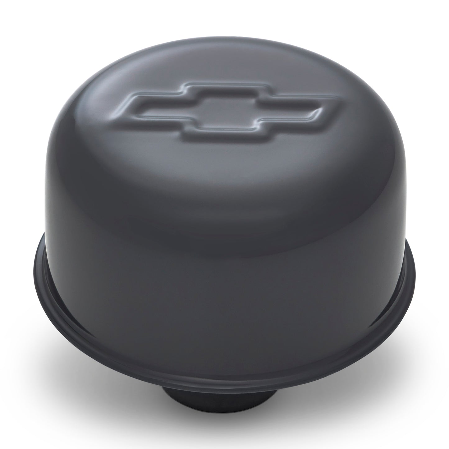 Proform Engine Valve Cover Breather; 3 In Dia; Bowtie Logo; Push-In Style; Shark Gray 141-884