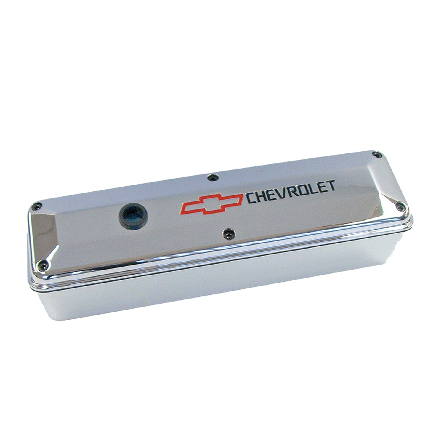 Proform Engine Valve Covers; 2-Piece Tall Style; Die Cast; Chrome w/Bowtie Logo;SB Chevy 141-912