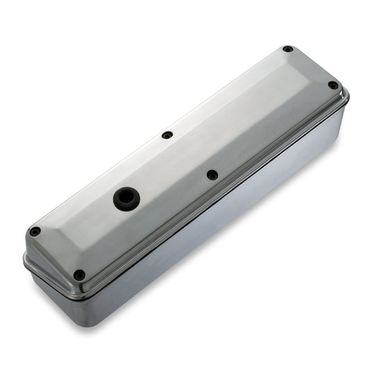 Proform Engine Valve Cover; 2-Piece Tall Style; Die Cast; Polished; No Logos; SB Chevy 141-915