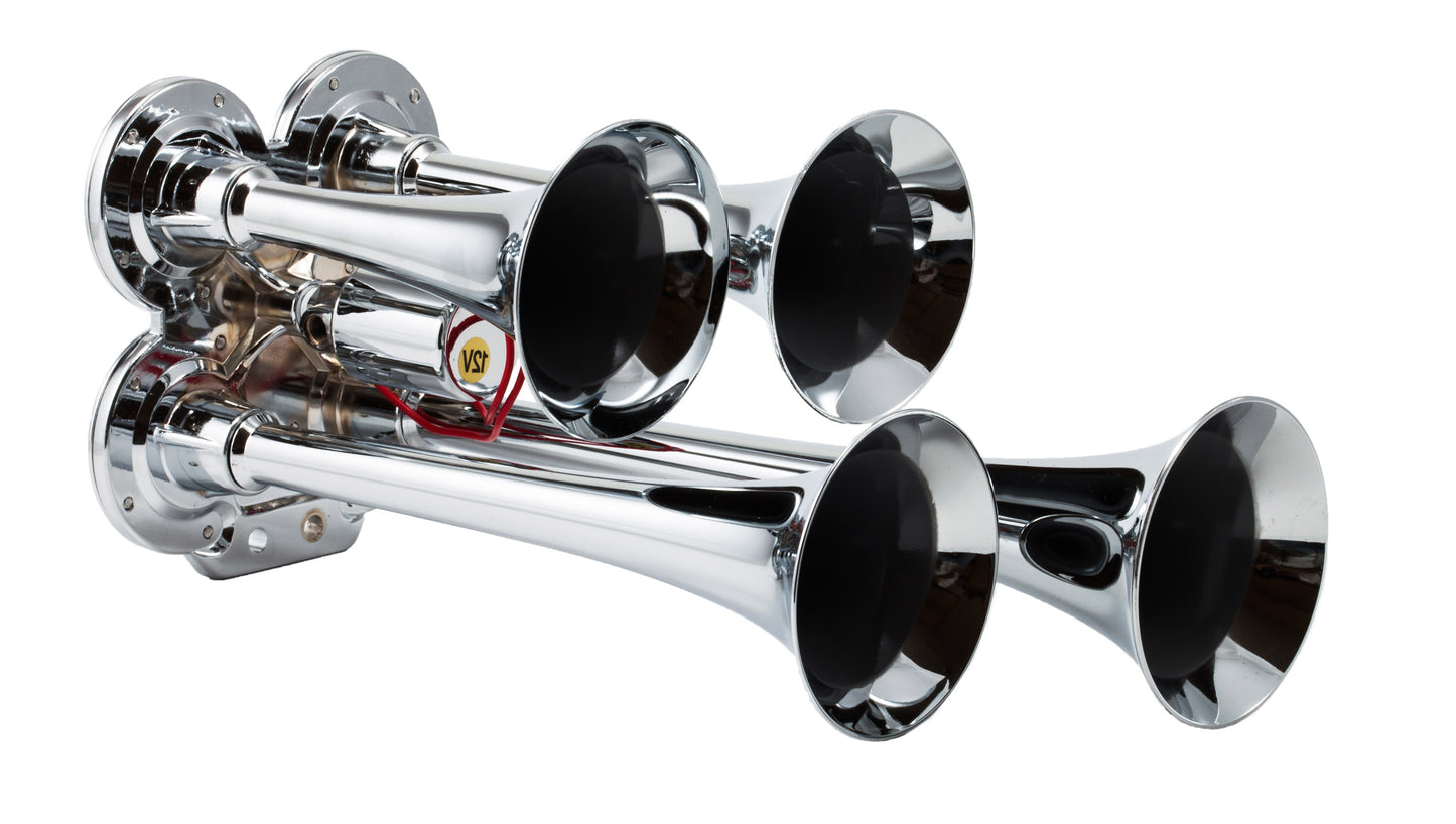 Kleinn Air Horns - 141 - Chrome Quad Air Horn