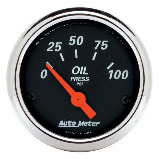 AutoMeter 2-1/16 in. OIL PRESSURE 0-100 PSI DESIGNER BLACK 1426