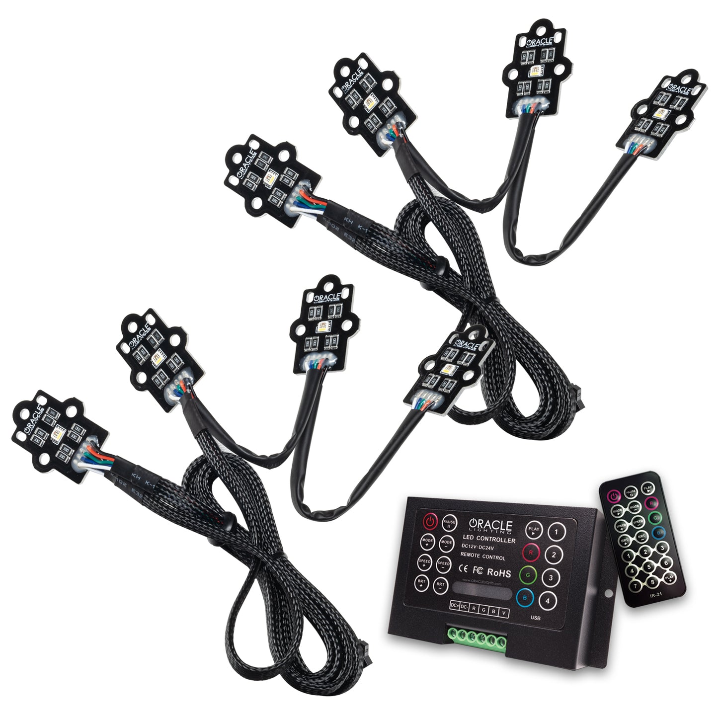 Oracle Lighting 1452-333 - 2020-2021 Chevrolet Silverado HD 2500/3500 ColorSHIFT RGB+W Headlight DRL Upgrade Kit