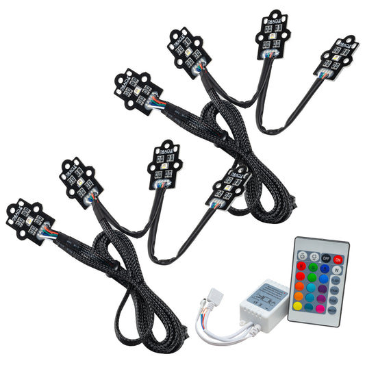 Oracle Lighting 1452-504 - 2020-2021 Chevrolet Silverado HD 2500/3500 ColorSHIFT RGB+W Headlight DRL Upgrade Kit