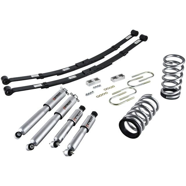 BELLTECH 573SP LOWERING KITS Front And Rear Complete Kit W/ Street Performance Shocks 1995-1997 Chevrolet Blazer/Jimmy 6 cly. 2 in. or 3 in. F/4 in. R drop W/ Street Performance Shocks