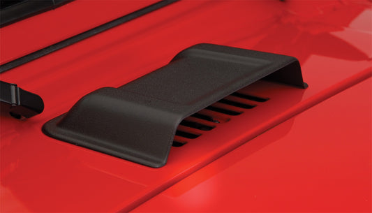 Bushwacker 15002 Black Trail Armor Hood Scoop With Textured Finish For 1998-2018 Jeep Wrangler