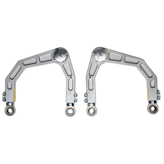 Raptor Series RSO Front Upper Control Arms Forged Billet Aluminum Silver Anodized 1-4in Lift 150208-432200