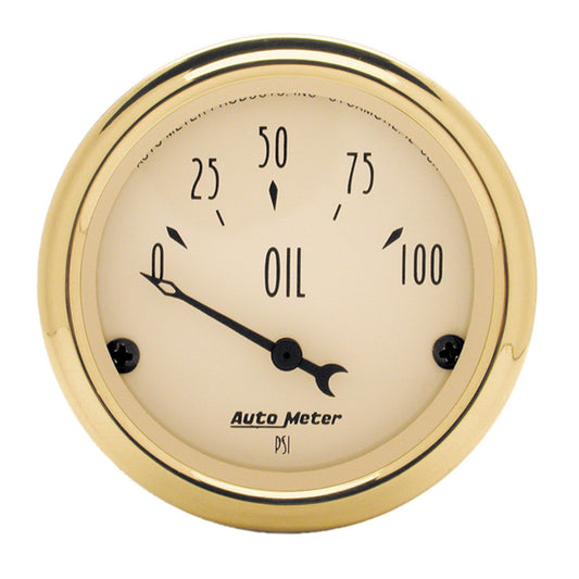AutoMeter 2-1/16 in. OIL PRESSURE 0-100 PSI GOLDEN OLDIES 1528