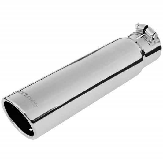 Flowmaster 15361 Exhaust Tip - 3.00 in. Rolled Angle Polished SS Fits 2.50 in. Tubing - clamp on
