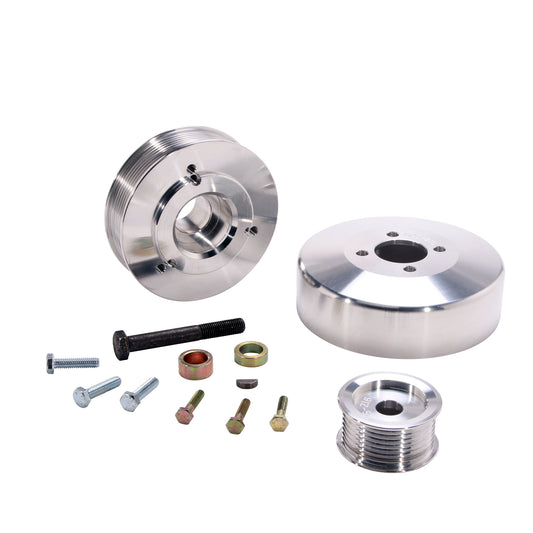 BBK 1997-2004 FORD 4.6L/5.4L F-SERIES/EXPED 3 PC UNDER DRIVE PULLEYS (ALUMINUM) 15550