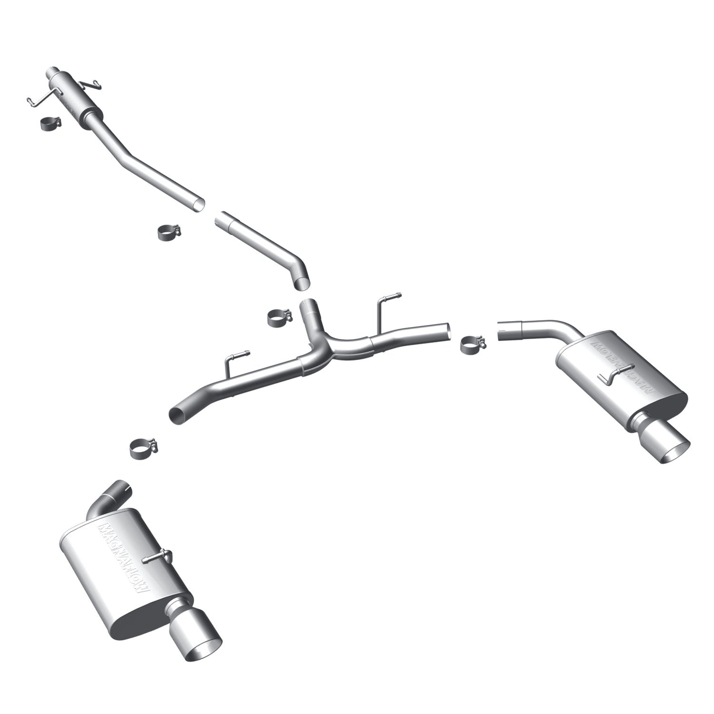 MagnaFlow 2007-2012 Ford Fusion Street Series Cat-Back Performance Exhaust System MAGNAFLOW-15552