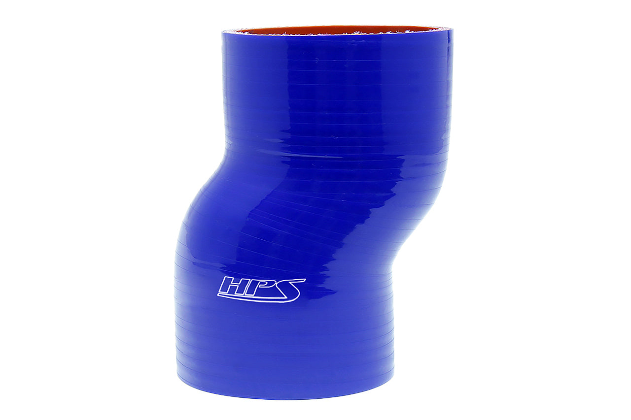HPS Performance Silicone Offset Coupler HoseHigh Temp 4-ply Reinforced3-1/2" ID6" LongBlue HTSOC-350-L6-BLUE