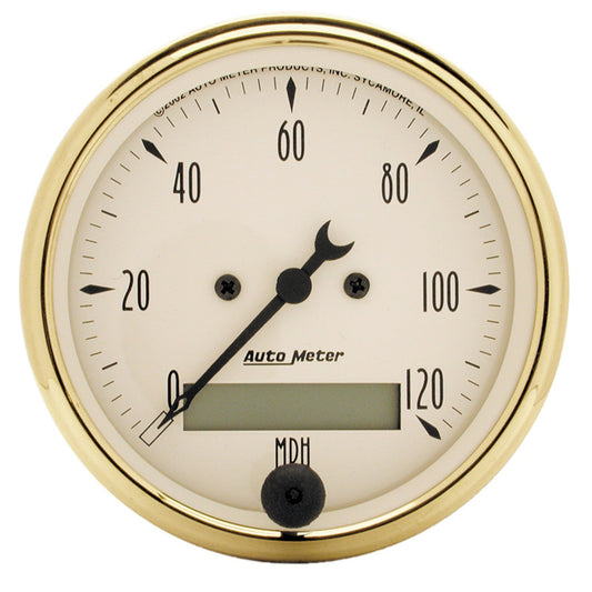 AutoMeter 3-1/8 in. SPEEDOMETER 0-120 MPH GOLDEN OLDIES 1588