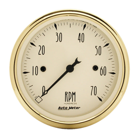 AutoMeter 3-1/8 in. IN-DASH TACHOMETER 0-7000 RPM GOLDEN OLDIES 1595