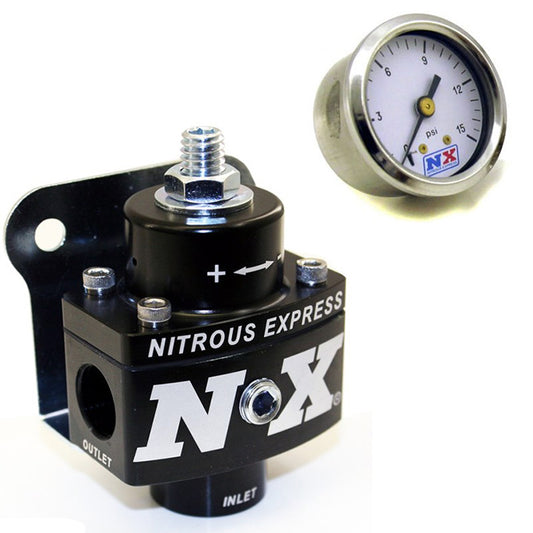 Nitrous Express FUEL PRESSURE REGULATOR NON BYPASS W/FUEL PRESSURE GAUGE NX-15952