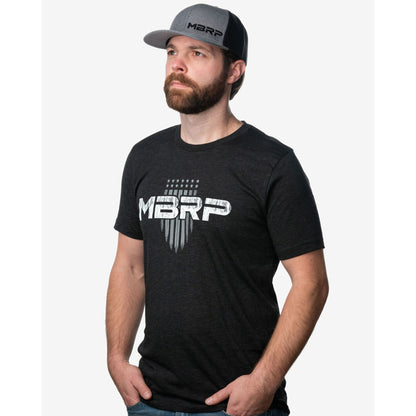 MBRP Exhaust Shield Logo T-Shirt; Medium Grey A6278