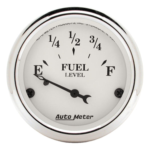 AutoMeter 2-1/16 in. FUEL LEVEL 73-10 O OLD TYME WHITE 1605