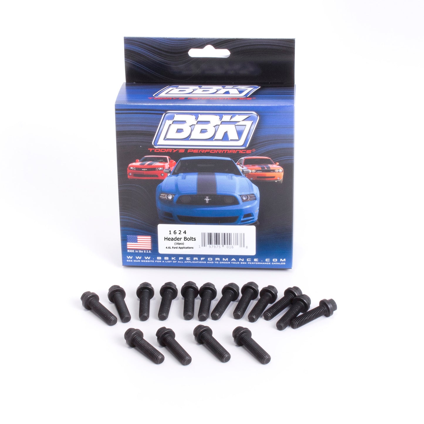 BBK EXHAUST HEADER BOLT KIT- FORD 4.6 - M8X1.25X30MM- 16 PIECES 1624