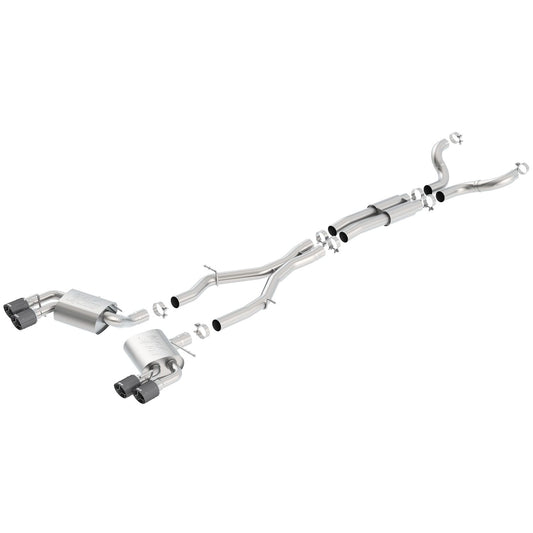 Borla 2016-2021 Chevrolet Camaro SS 3in With Dual Tips Cat-Back Exhaust System ATAK 140688CF