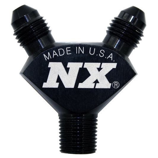 Nitrous Express 1/8NPT X 3AN X 3AN BILLET PURE-FLO Y FITTING (BLACK) NX-16378