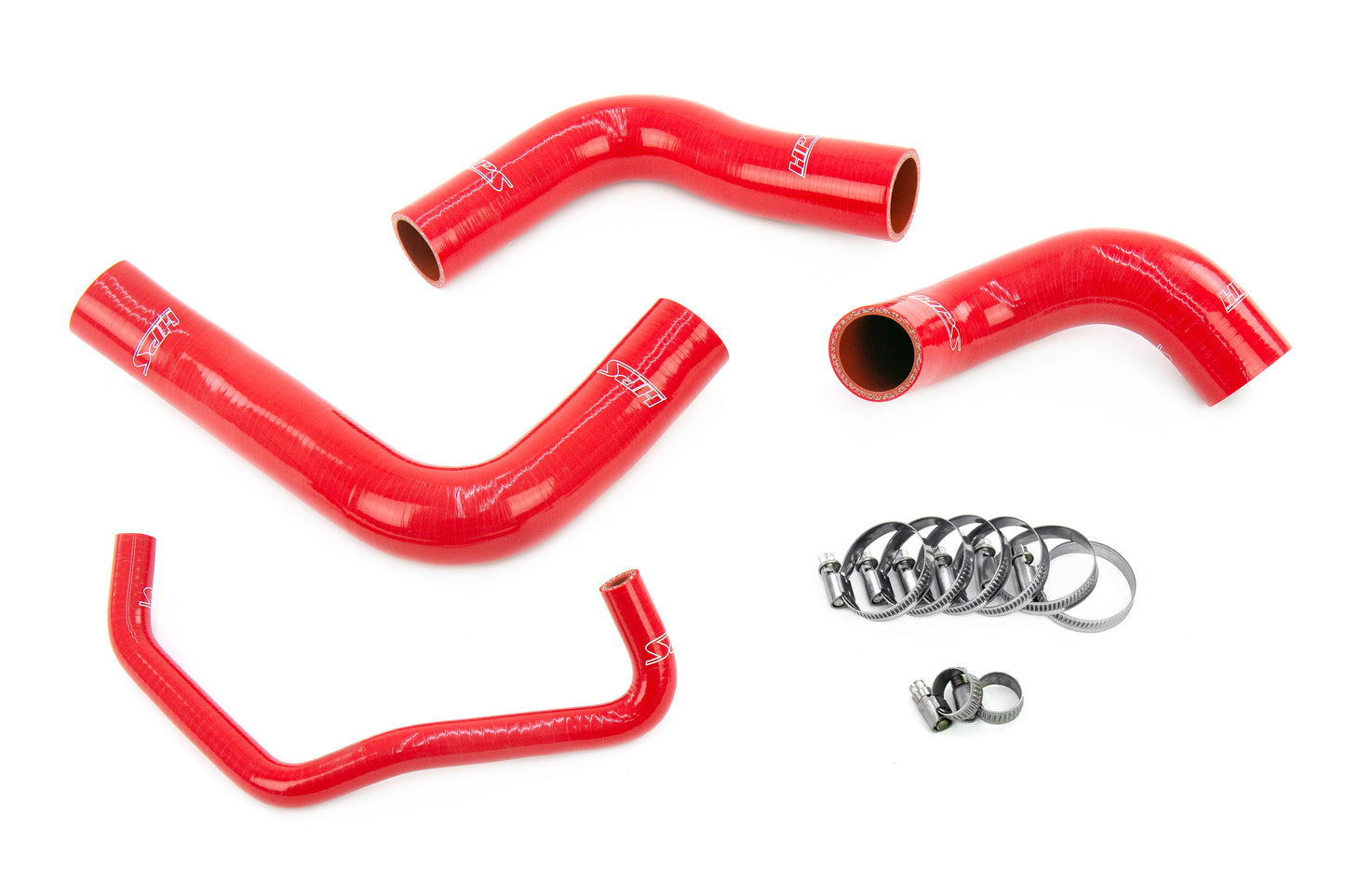 HPS Performance 3-ply Reinforced Silicone Replaces Rubber Radiator & Reserve Tank Coolant Hoses 57-1842-RED