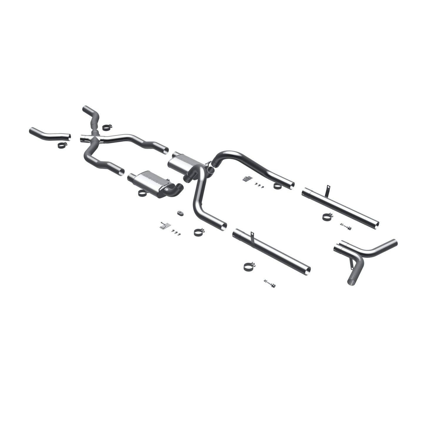 MagnaFlow 1955-1957 Chevrolet Bel Air Street Series Crossmember-Back Performance Exhaust System MAGNAFLOW-16596