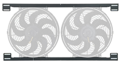 Derale Black Tornado Electric Fan Mounting Bracket Kit, Dual Fan 16701