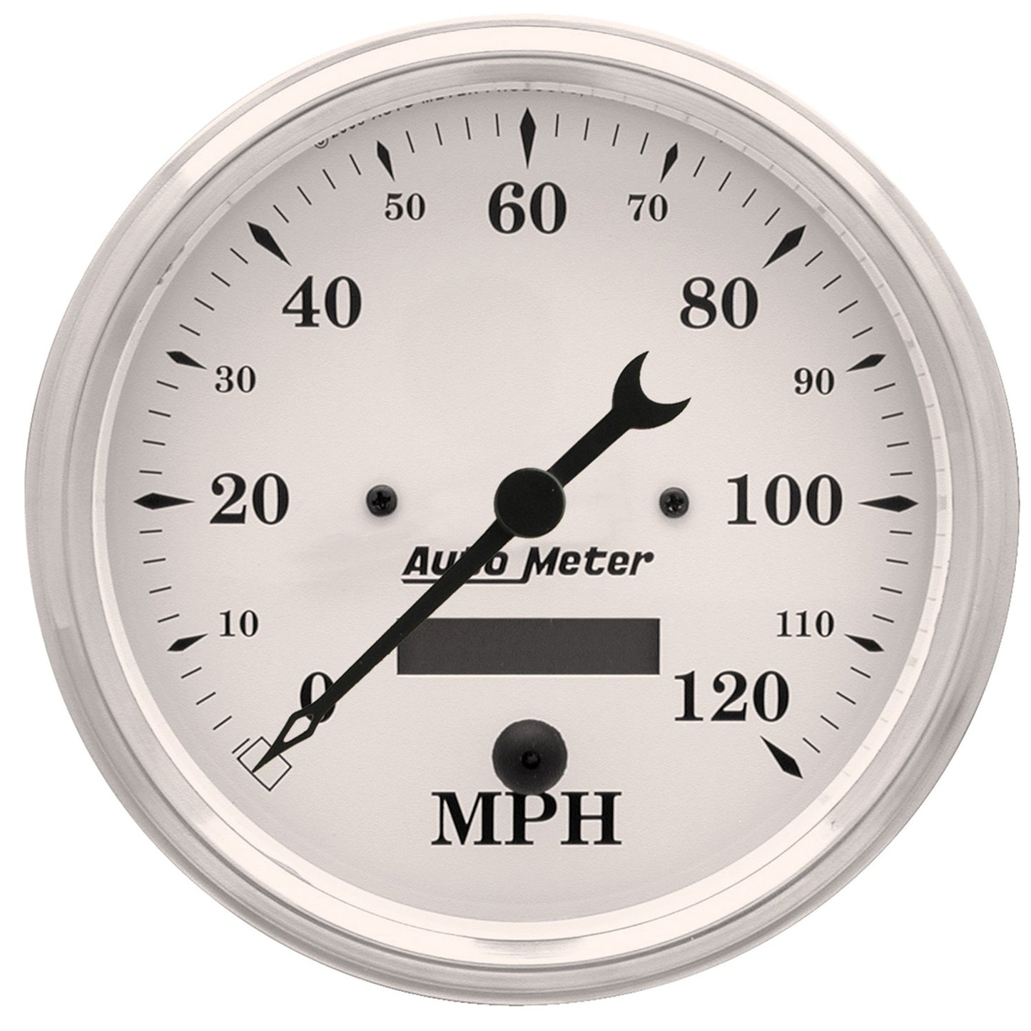 AutoMeter 5 in. SPEEDOMETER 0-120 MPH OLD-TYME WHITE 1689
