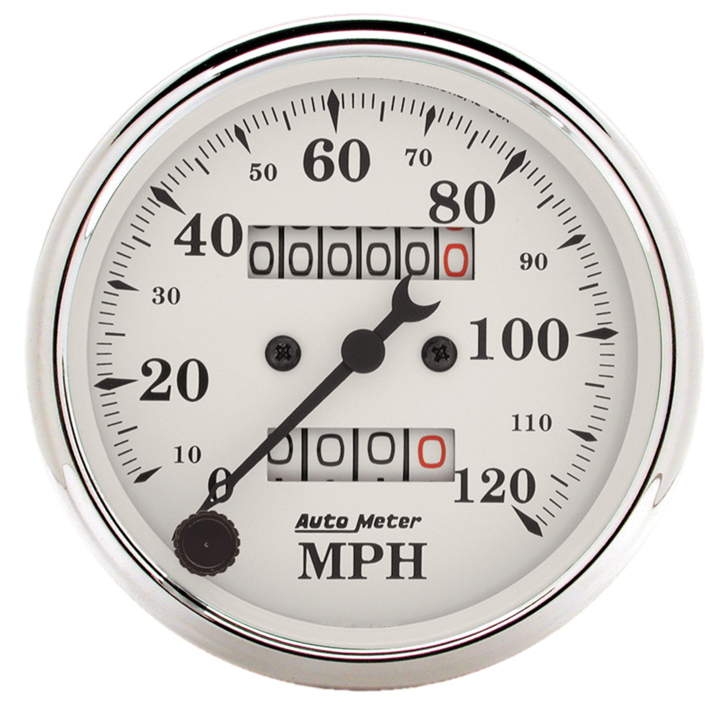 AutoMeter 3-1/8 in. SPEEDOMETER 0-120 MPH OLD-TYME WHITE 1693